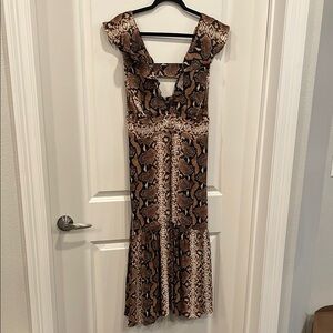 River Island - Brown Snake Print Dress